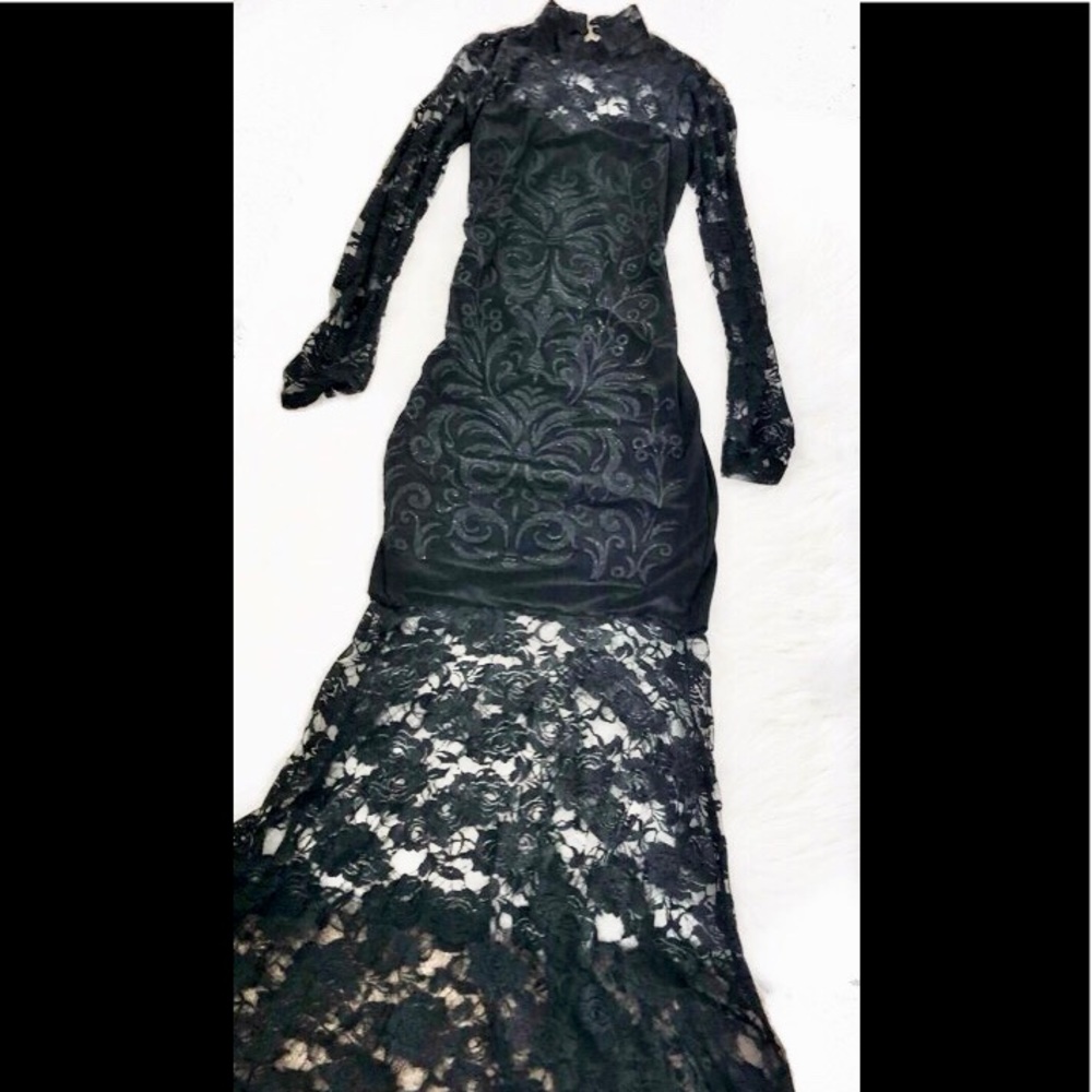 Black Lace Maxi Dress